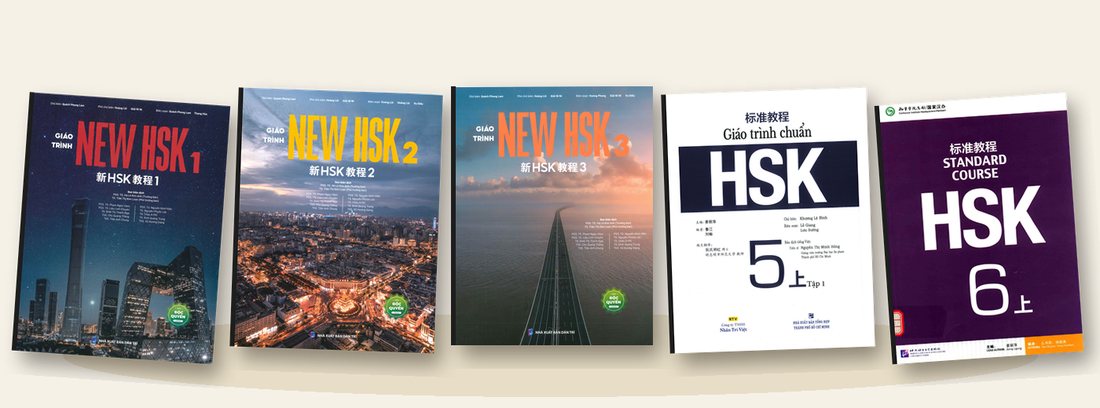 Giáo trình New HSK 1, 2, 3 (3.0) và Giáo trình chuẩn HSK 5, 6